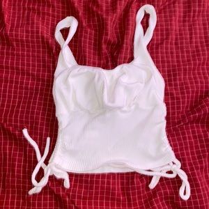 White cropped tank top